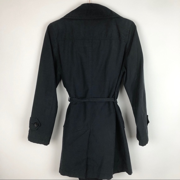 Larry Levine Navy Trench Coat - Picture 6 of 13